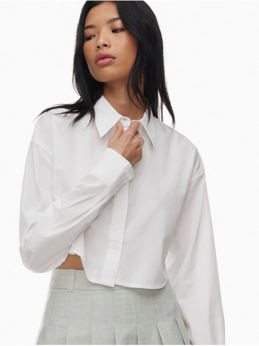 Wilfred Free Cropped Button Up Shirt